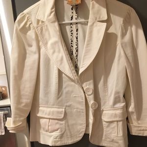 Cream cotton blazer